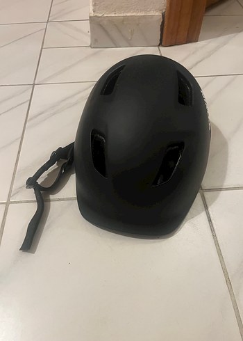 Siyah Minimalist Biker Kask Velcro Askılı - Görsel 3
