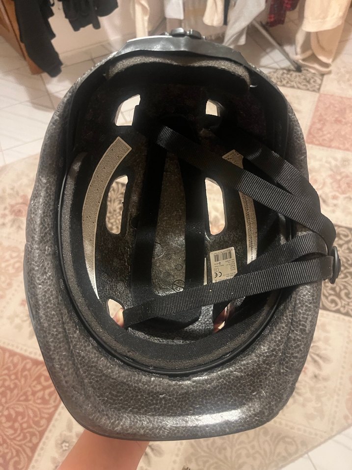 Siyah Minimalist Biker Kask Velcro Askılı - Görsel 5