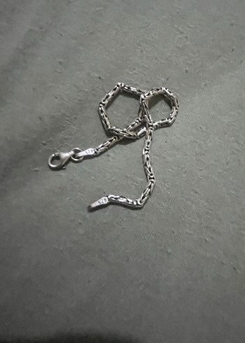 Gri gümüş  Erkek Bileklik - Görsel 5