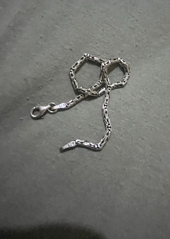 Gri gümüş  Erkek Bileklik - Görsel 4