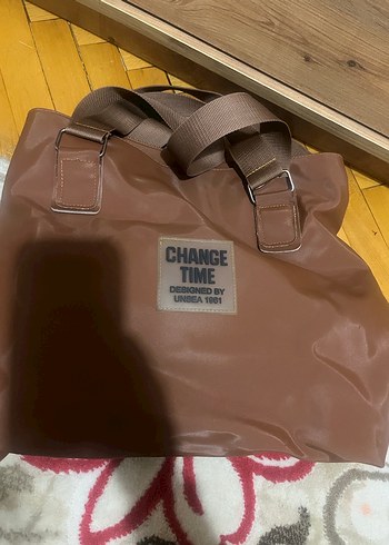 Kahverengi Deri Tokalı Kadın Çanta - Görsel 3