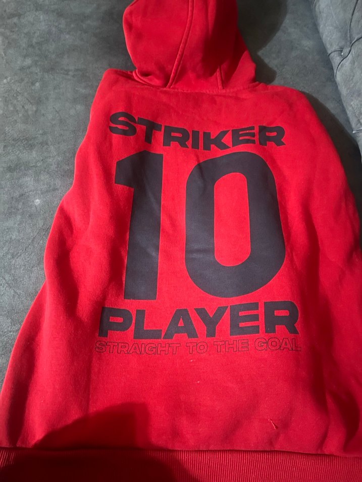 Kırmızı Kapüşonlu çocuk Sweatshirt - Görsel 3