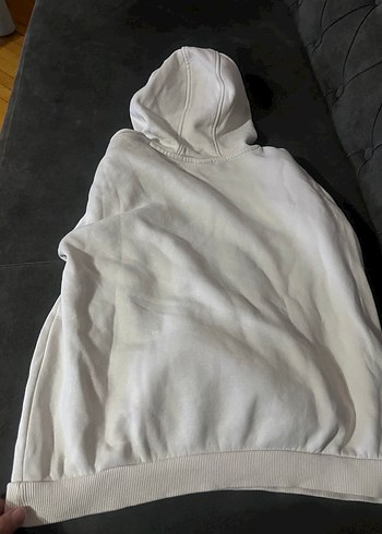 Beyaz Kapüşonlu Baskılı çocukSweatshirt - Görsel 4
