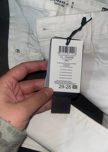 Beyaz kadın kot - Görsel 5