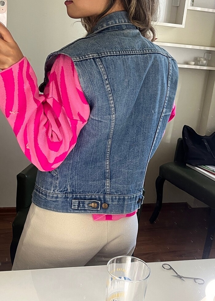 Vintage wrangler jean yelek - Görsel 3