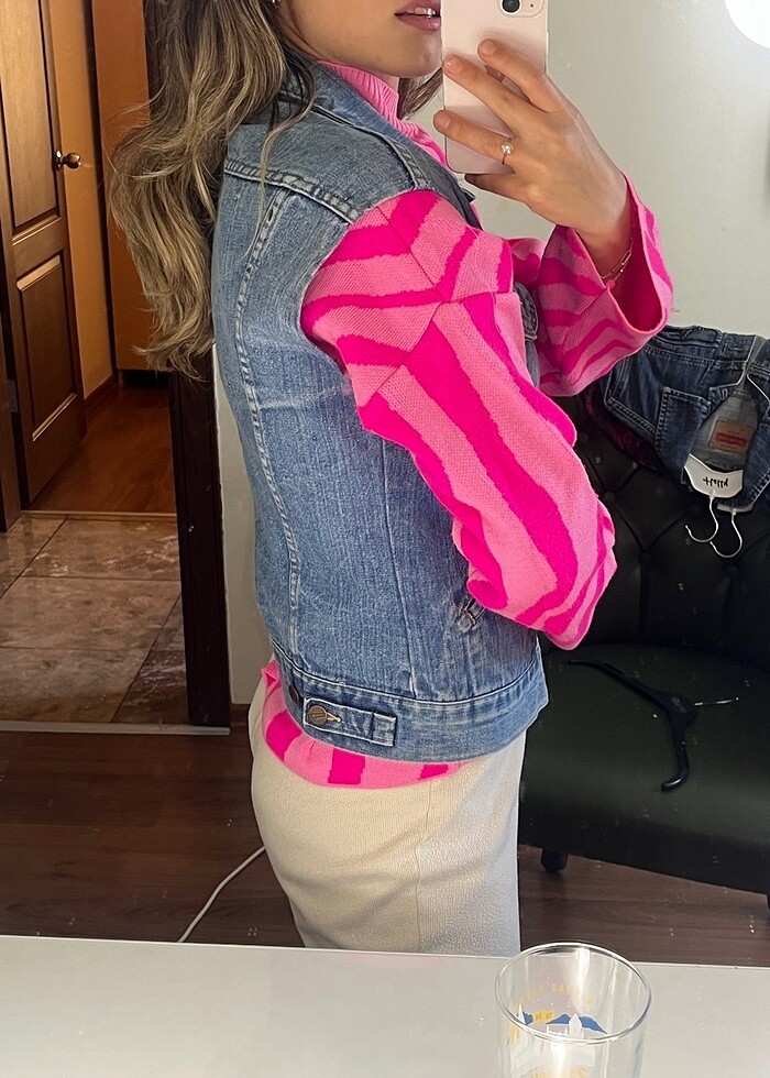 Vintage wrangler jean yelek - Görsel 4