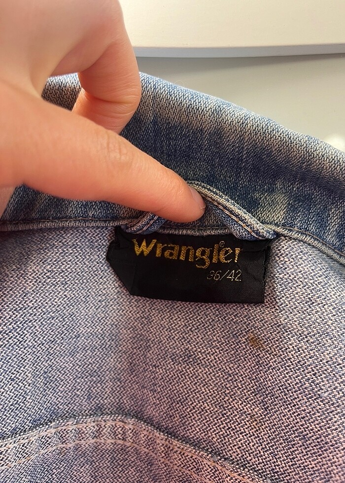 Vintage wrangler jean yelek - Görsel 5