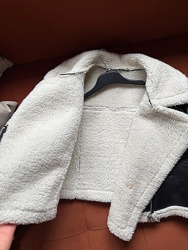 İçi Suni Kürk Biker Ceket - Görsel 4