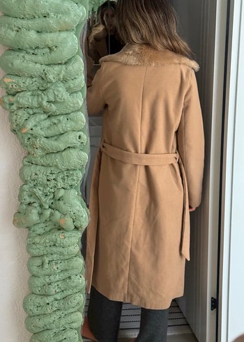 Koton Taba uzun kaşe kaban - Görsel 4