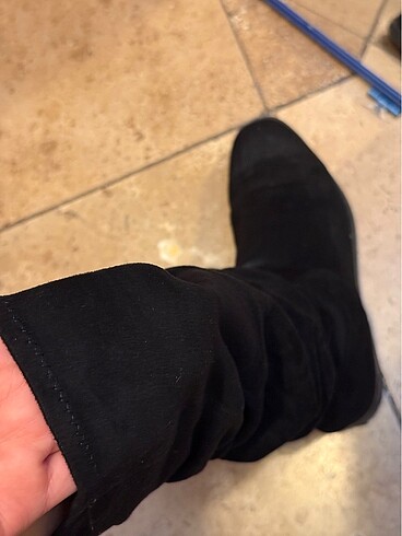 Bershka Marka Süet Çorap Çizme - Görsel 9