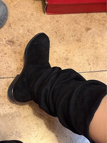 Bershka Marka Süet Çorap Çizme - Görsel 10