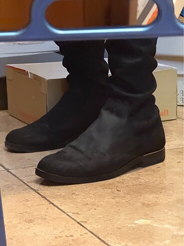 Bershka Marka Süet Çorap Çizme - Görsel 5