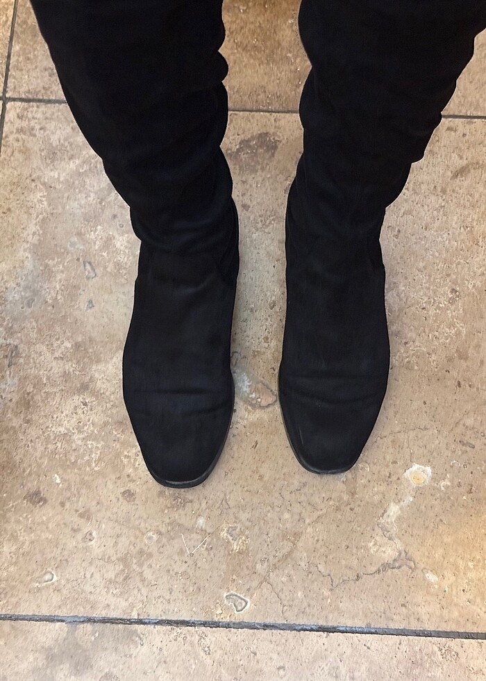 Bershka Marka Süet Çorap Çizme - Görsel 4