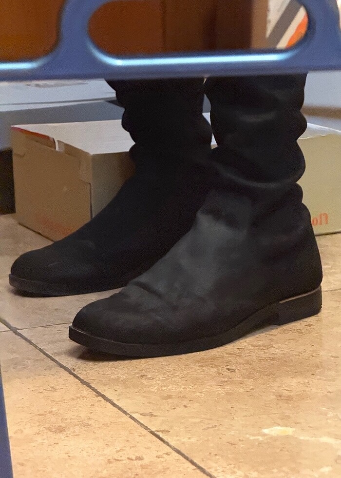 Bershka Marka Süet Çorap Çizme - Görsel 5