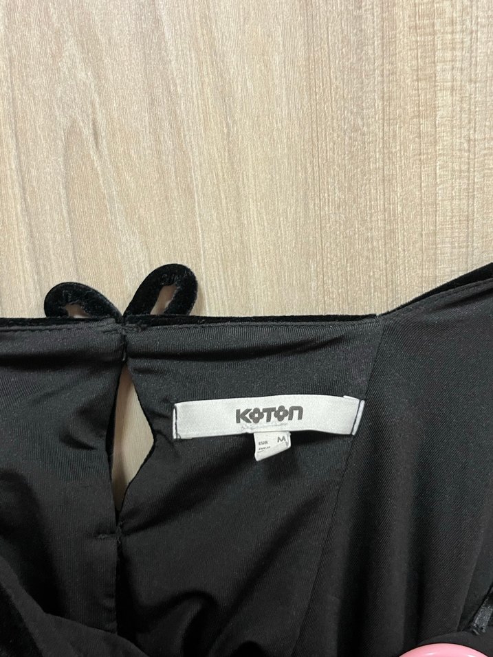 Fiyonklu kadife kumaş bluz - Görsel 3