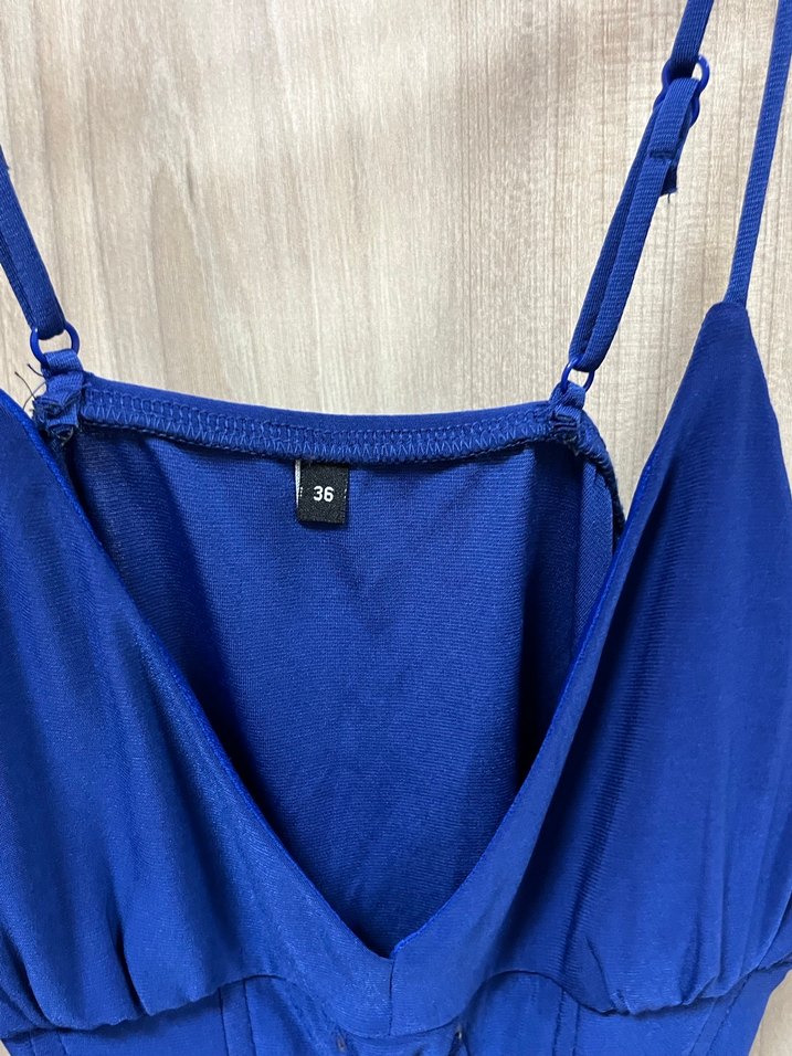 Lacivert İnce Askılı Kadın bluz - Görsel 3