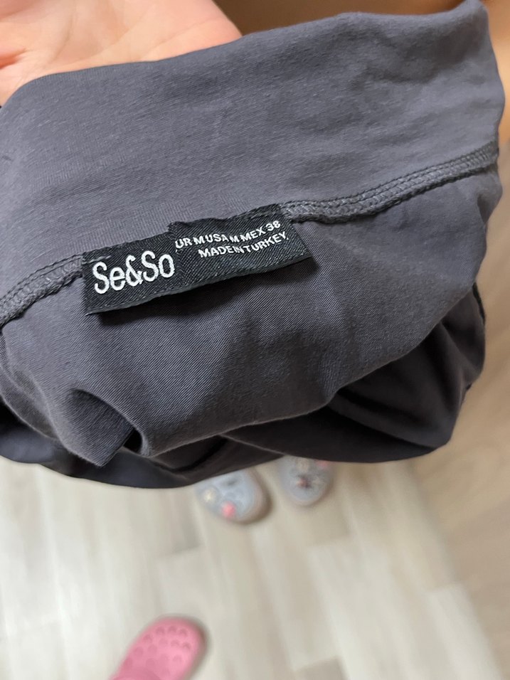 Drapeli Straplez Gri bluz - Görsel 2