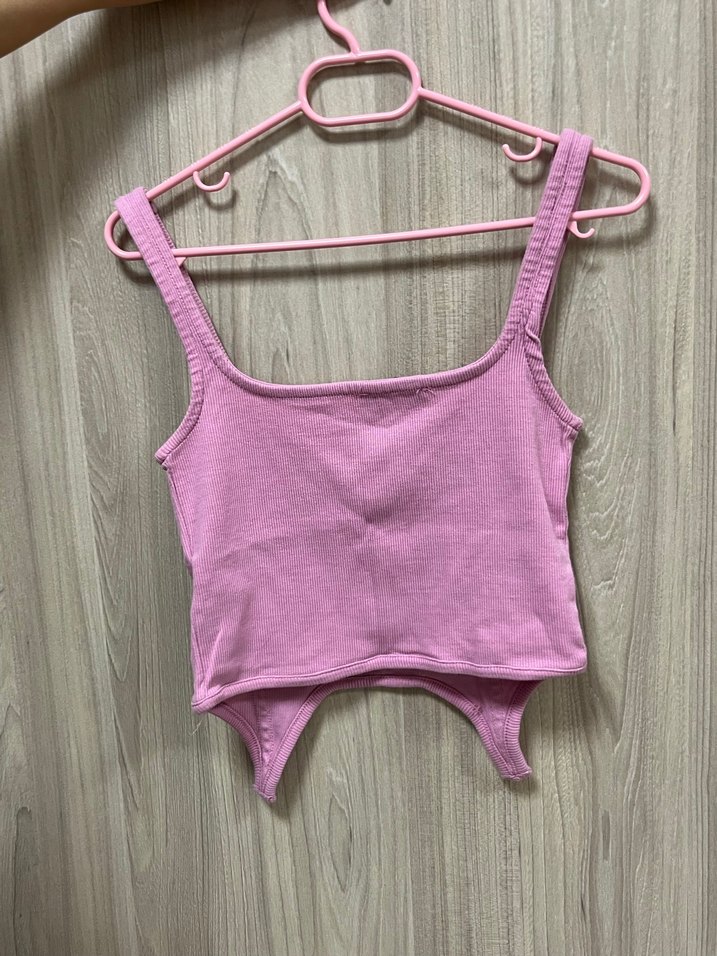 Pembe askili Straplez Kadın Bluz - Görsel 2