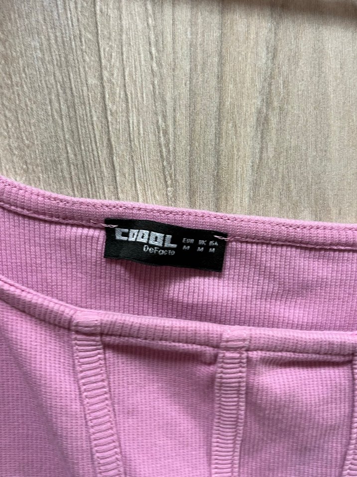 Pembe askili Straplez Kadın Bluz - Görsel 3