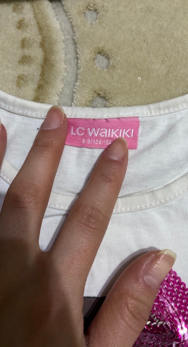 Kız Çocuk Beyaz Kısa Kollu Tişört - Görsel 3