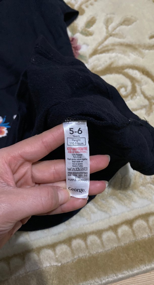 Çiçek İşlemeli Renkli Bohem Kız Elbisesi - Görsel 4