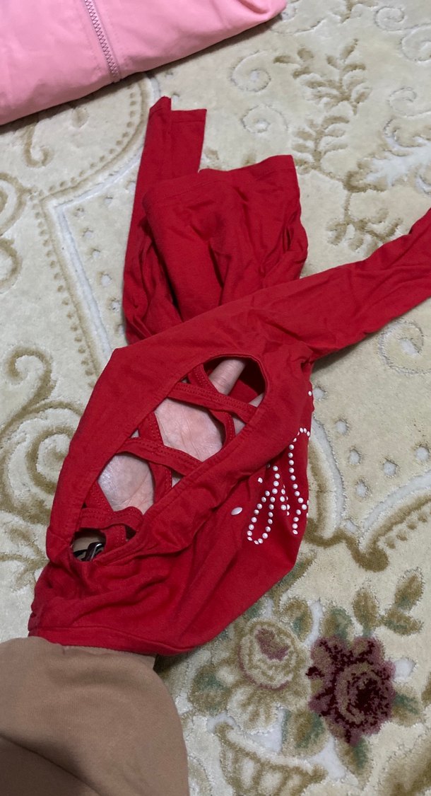 Kız Çocuk Kırmızı Uzun Kollu Tişört - Görsel 2