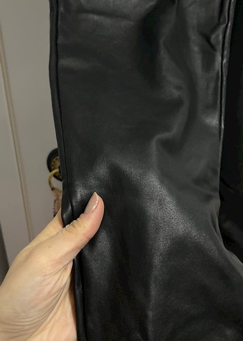 Çocuk Siyah Deri Kemerli Rahat Pantolon - Görsel 3