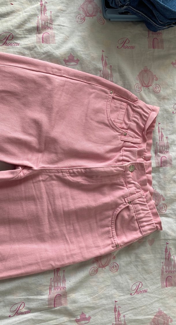 Pembe Pamuklu Rahat Kesim Kadın Jean - Görsel 2