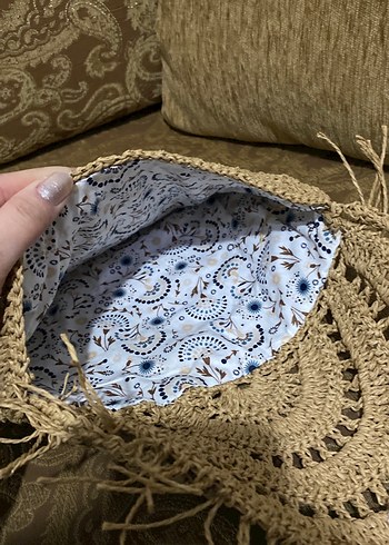 Püsküllü Örgü Bohem Kadın Çanta - Görsel 4