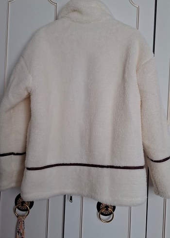 Beyaz Peluş Kadın Ceket - Görsel 2