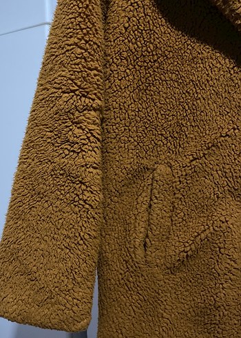 Düğmeli Kahverengi Midi çocuk Kaban - Görsel 2