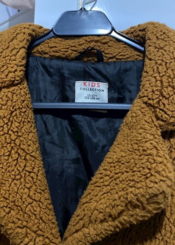 Düğmeli Kahverengi Midi çocuk Kaban - Görsel 3