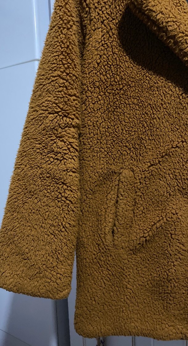 Düğmeli Kahverengi Midi çocuk Kaban - Görsel 2