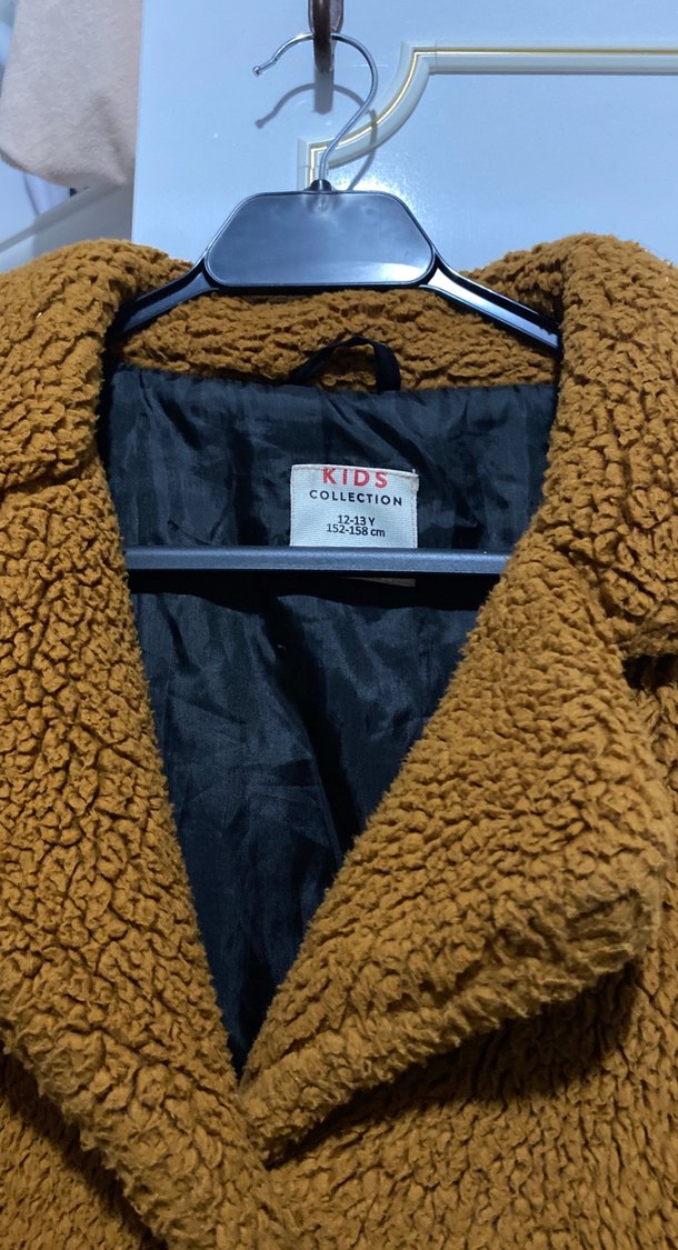 Düğmeli Kahverengi Midi çocuk Kaban - Görsel 3