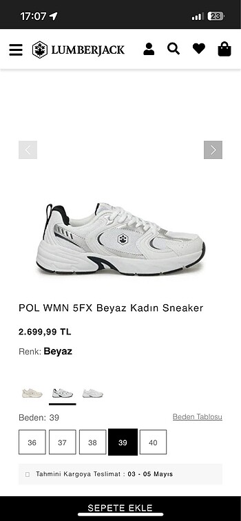 Lumberjack POL WMN 5FX Beyaz Kadın Sneaker