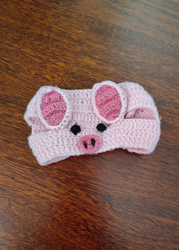 Pembe Örgü Kedi Figürlü Kedi Beresi - Görsel 2