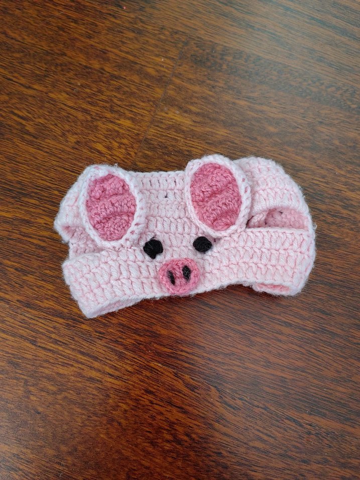 Pembe Örgü Kedi Figürlü Kedi Beresi - Görsel 2