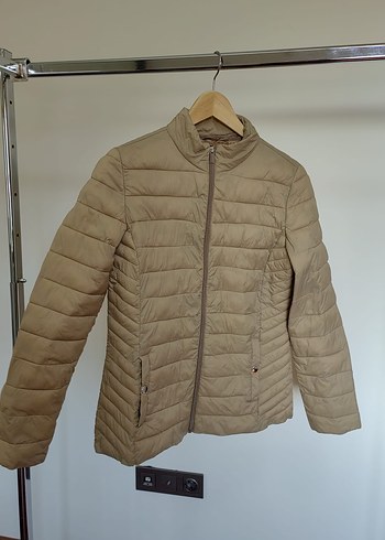 Bej Fermuarlı Kadın Mont - Görsel 3