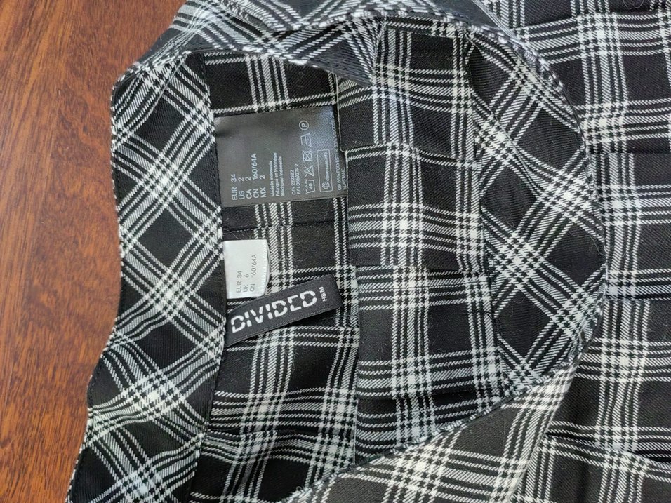 Kadın Siyah Ekose Pilili Mini Etek - Görsel 5