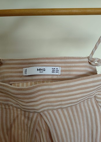 Bej Çizgili Askısız Hamile Bluzu - Görsel 6