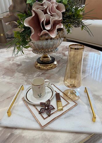 İşlemeli bakır Detaylı Modern Klasik peçete tel kırma - Görsel 4