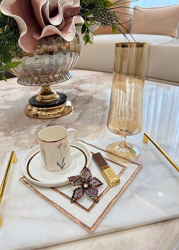 İşlemeli bakır Detaylı Modern Klasik peçete tel kırma - Görsel 2