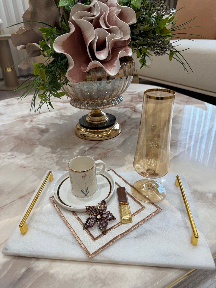 İşlemeli bakır Detaylı Modern Klasik peçete tel kırma - Görsel 4