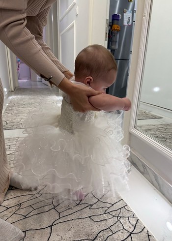 Modern Klasik Mini Gelinlik Beyaz - Görsel 3