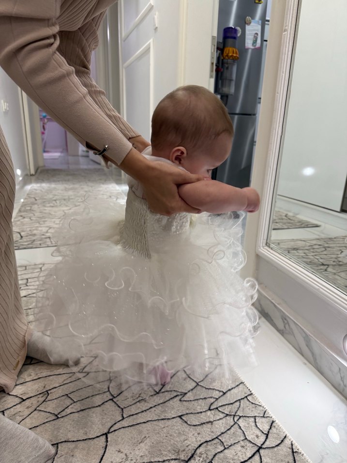 Modern Klasik Mini Gelinlik Beyaz - Görsel 3