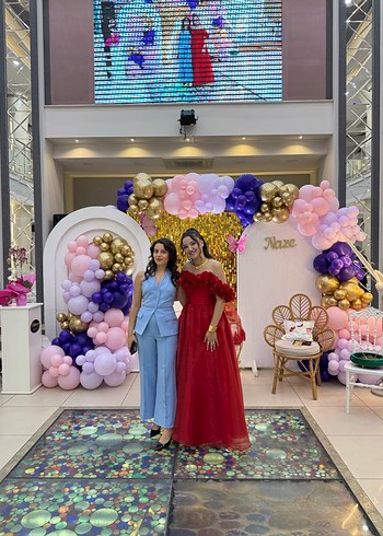 Bordo Bohem Straplez Elbise - Görsel 4