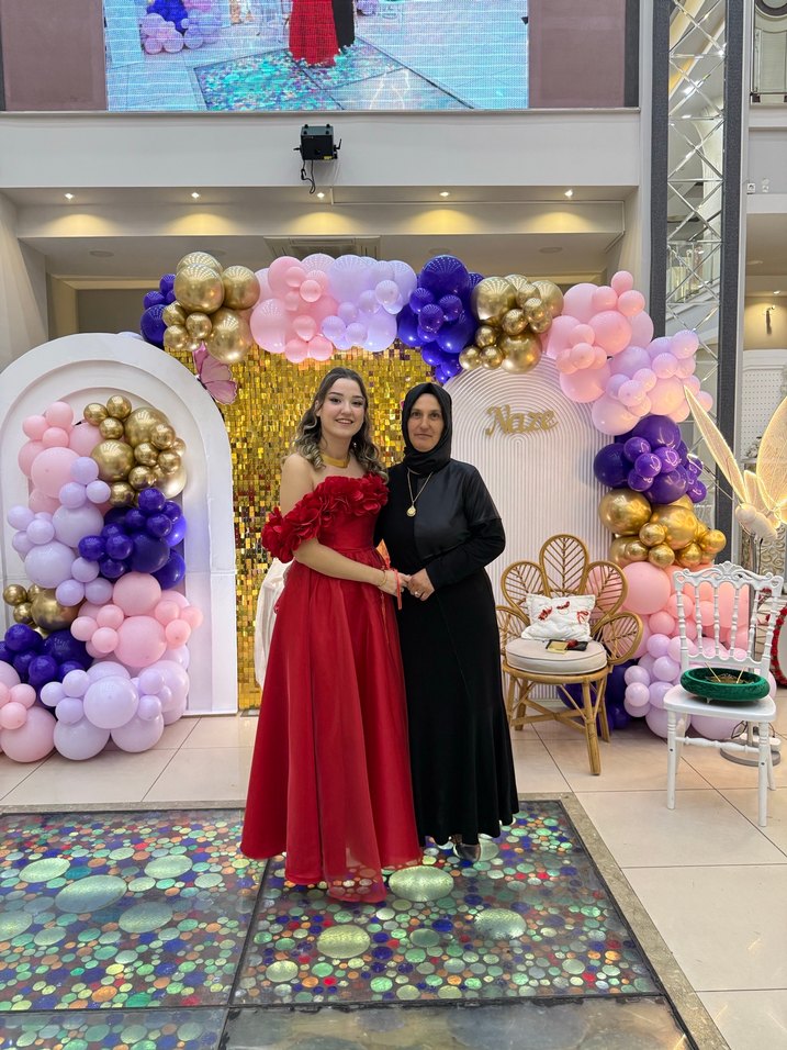 Bordo Bohem Straplez Elbise - Görsel 3