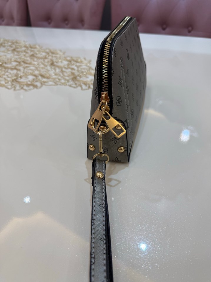 Gri Baskılı Kadın Portföy Çanta - Görsel 5