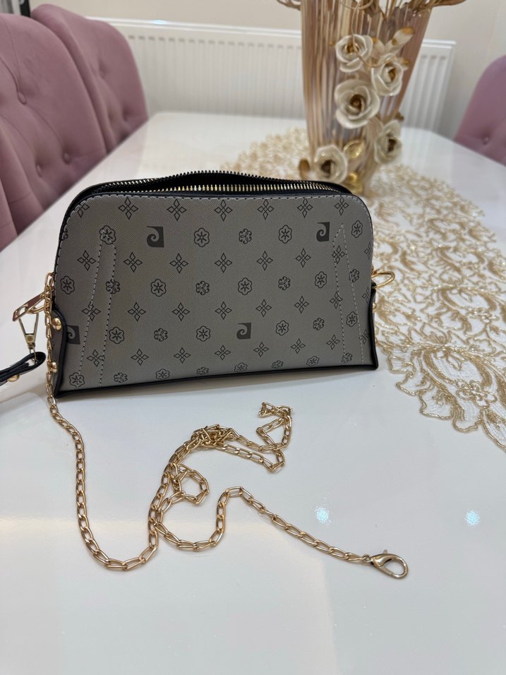 Gri Baskılı Kadın Portföy Çanta - Görsel 4