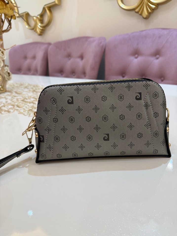 Gri Baskılı Kadın Portföy Çanta - Görsel 3